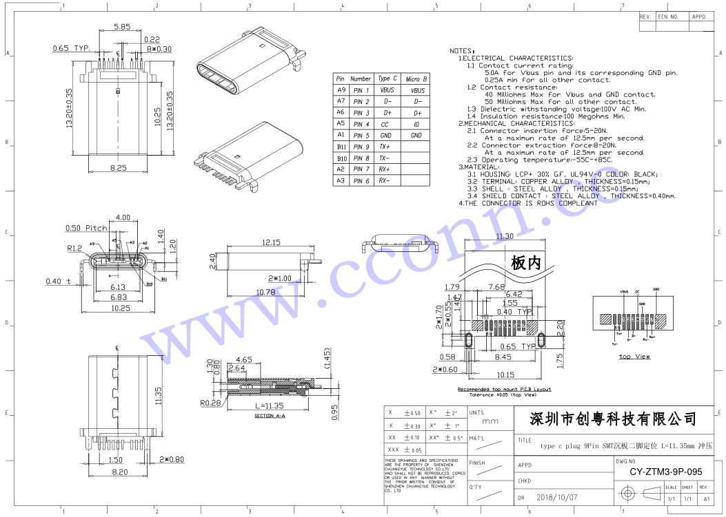 type c plug 9Pin SMT沉板二腳定位 L=11.35mm 沖壓.jpg